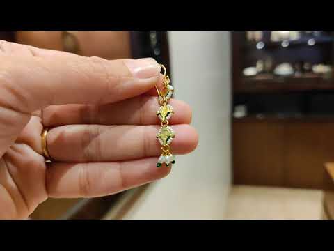 Dopehri Tri-layer Kundan Fish Hook Earrings