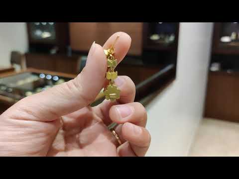 Dopehri Delicate Floral Tourmaline Dangler Earrings