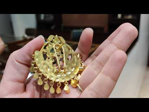 Multicolored Pankhi Chaandbalis With Kundan Drops