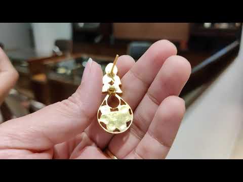 Classic Tourmaline Cocktail Earrings With Gold Plating