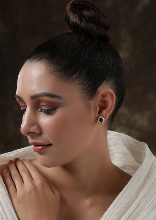 Boond Doe Eyes Studs with Pearl Fringe