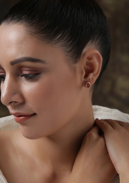 Boond Sunset Pink Oval Studs