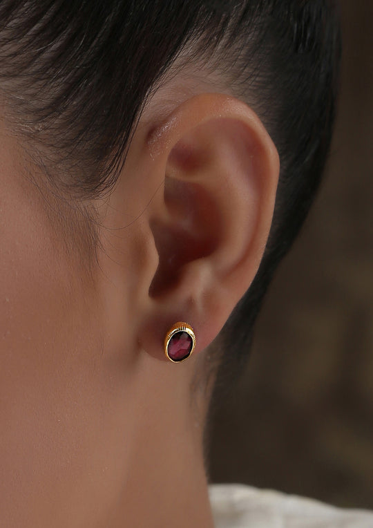 Boond Sunset Pink Oval Studs