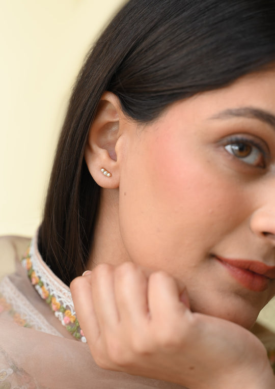 Sterling Silver Pearly Pods Earrings