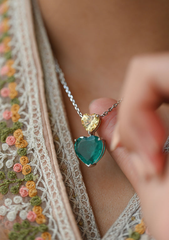 Sterling Silver Forest Heart Necklace