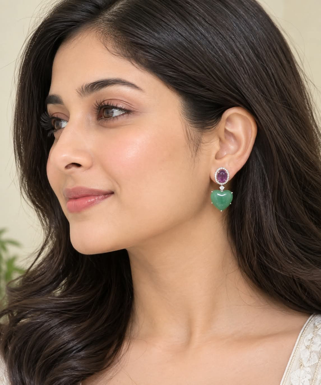 Jade Heart Earrings (Exclusive)