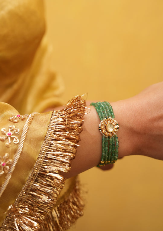 Sterling Silver Hariyali Bela Bracelet