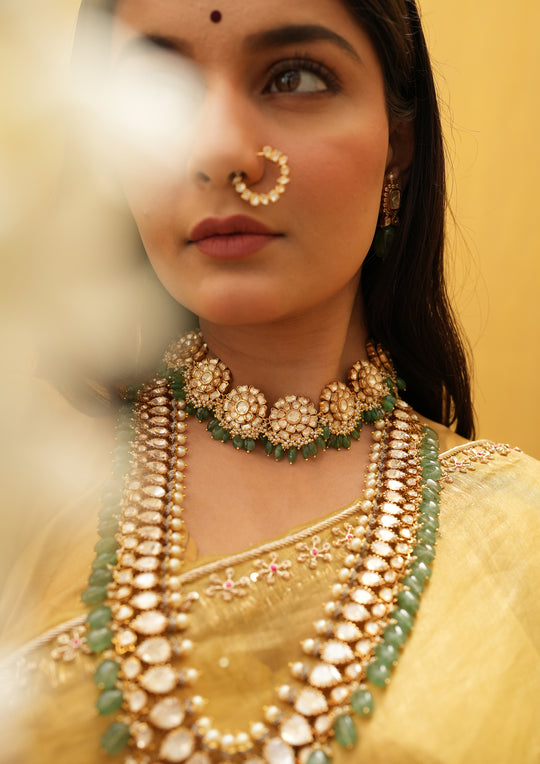 Sterling Silver Gendha Polki Necklace