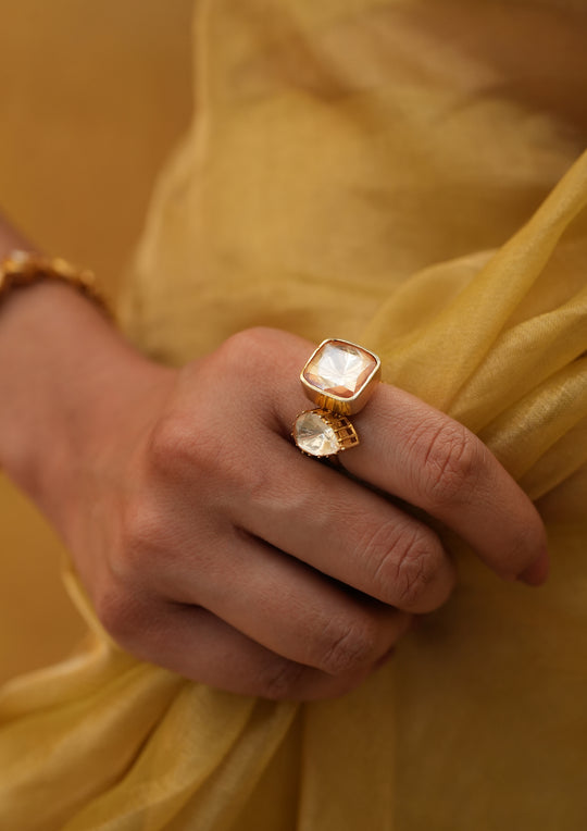 Sterling Silver Sakor Polki Ring