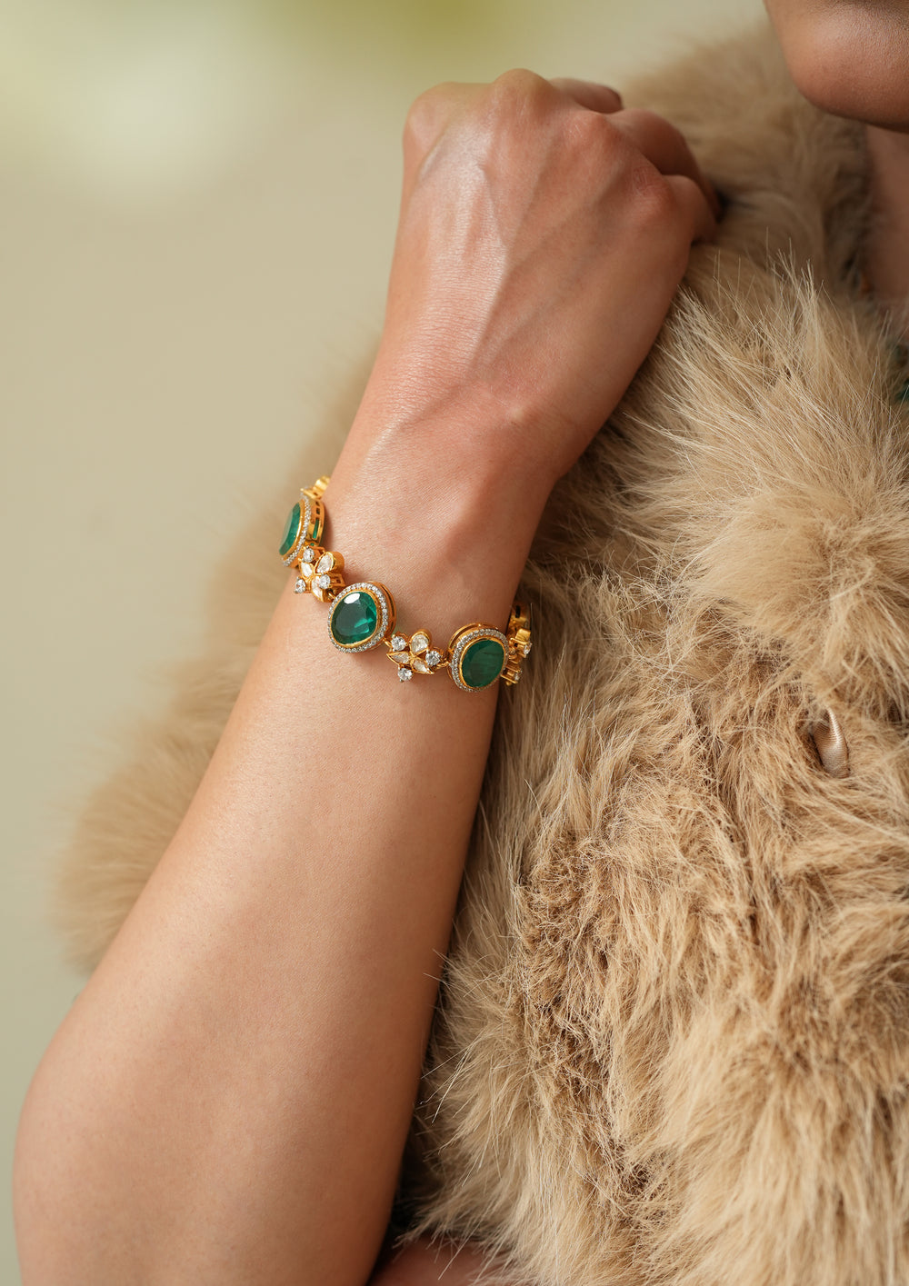 Sterling Silver Paloma Green Bracelet