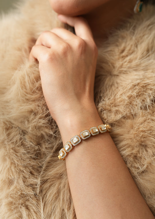 Sterling Silver Solana Polki Bracelet