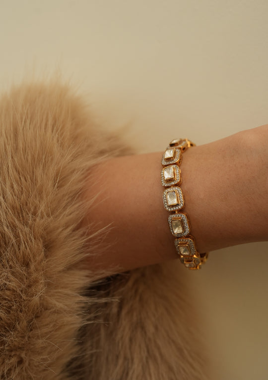 Sterling Silver Solana Polki Bracelet