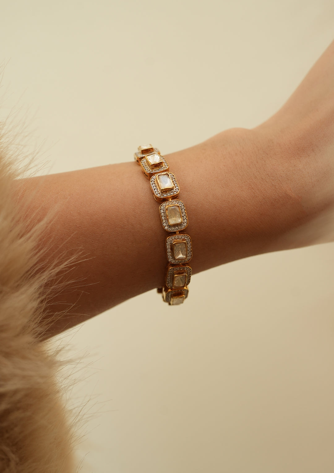 Sterling Silver Solana Polki Bracelet
