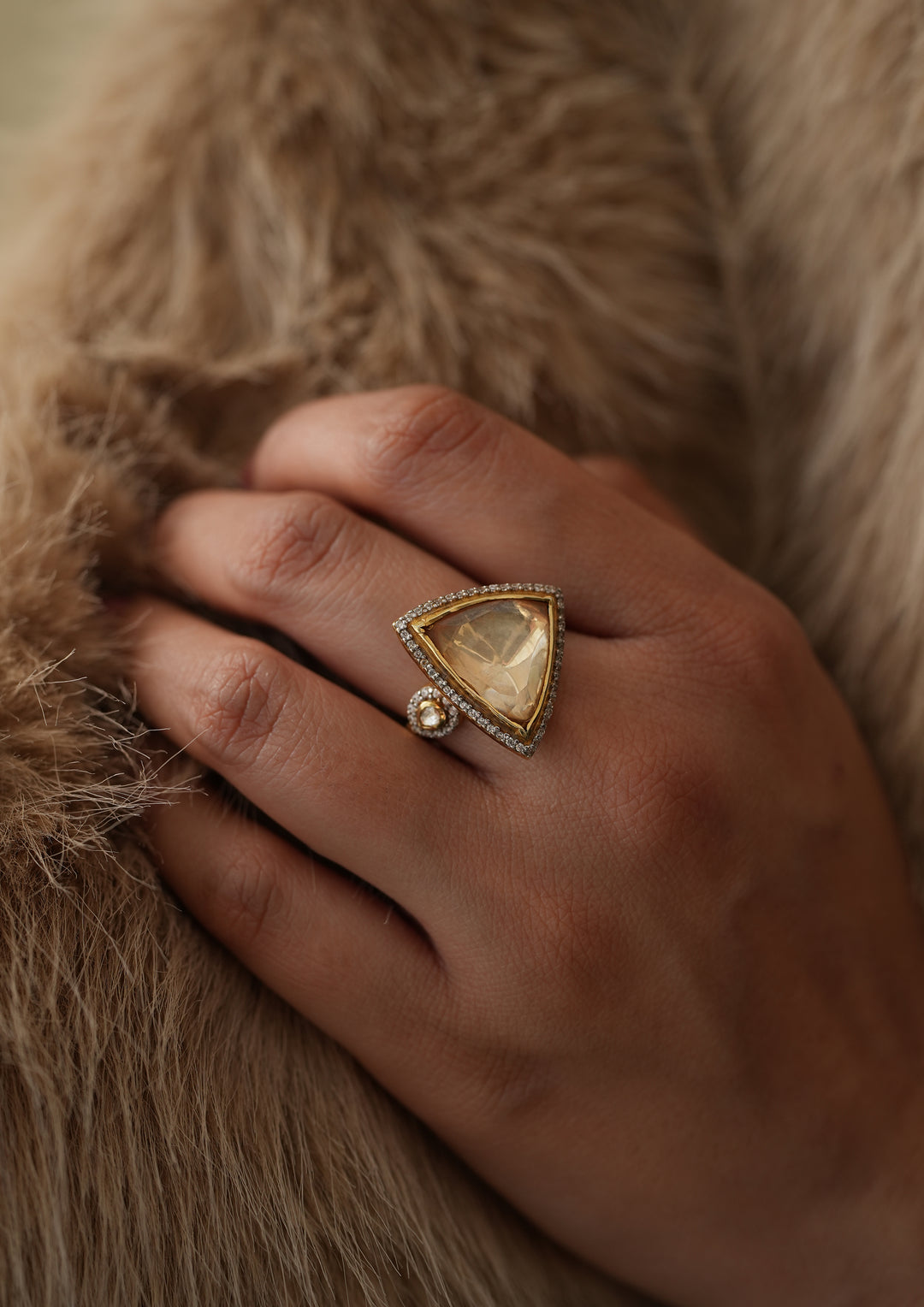 Sterling Silver Gaia Polki Ring