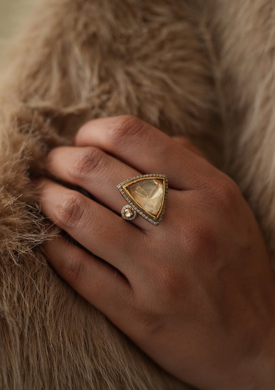 Sterling Silver Gaia Polki Ring