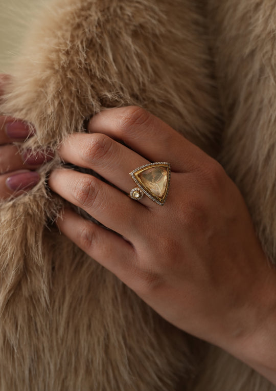 Sterling Silver Gaia Polki Ring