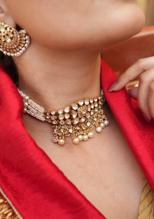 Sterling Silver Sohna Polki Choker