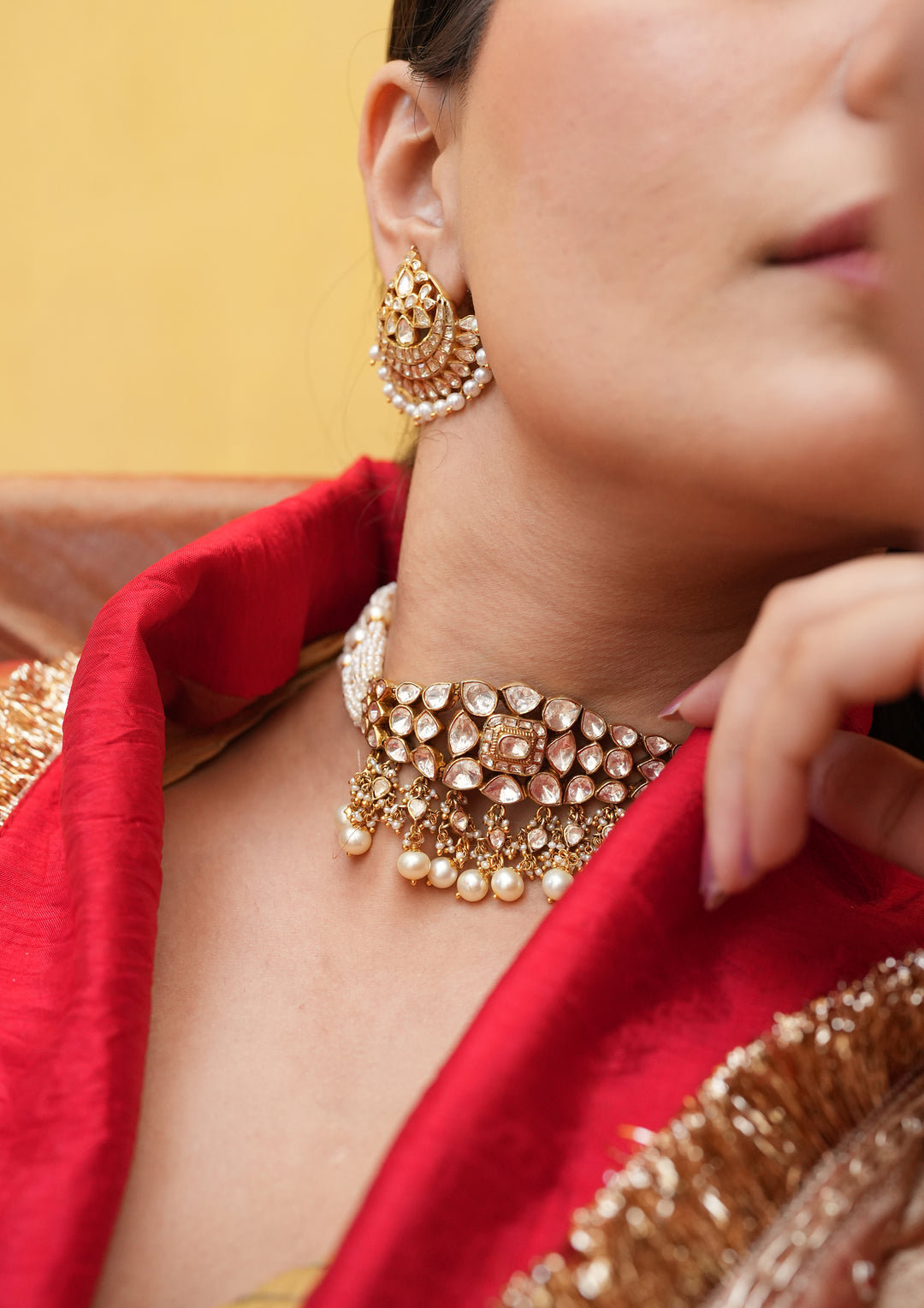 Sterling Silver Sohna Polki Choker