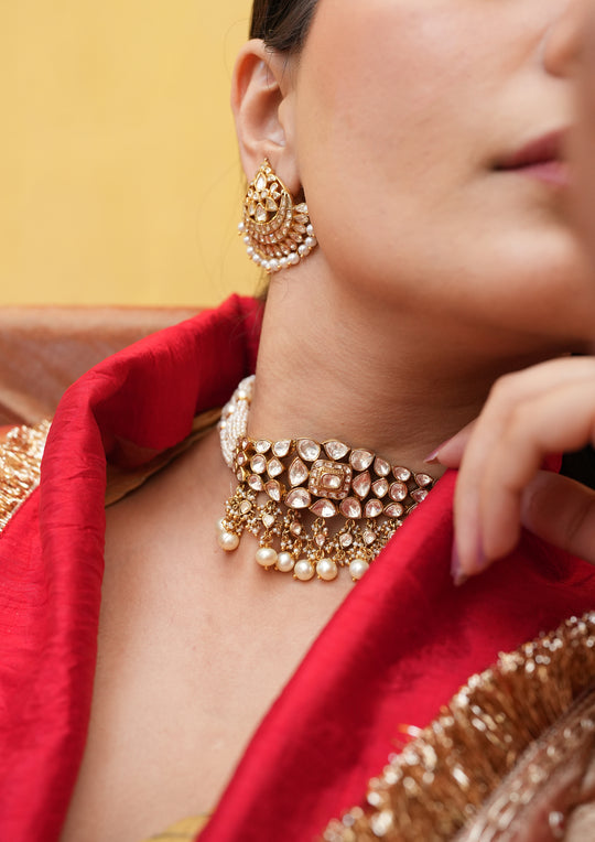 Sterling Silver Sohna Polki Choker