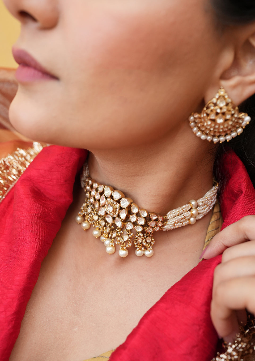 Sterling Silver Sohna Polki Choker