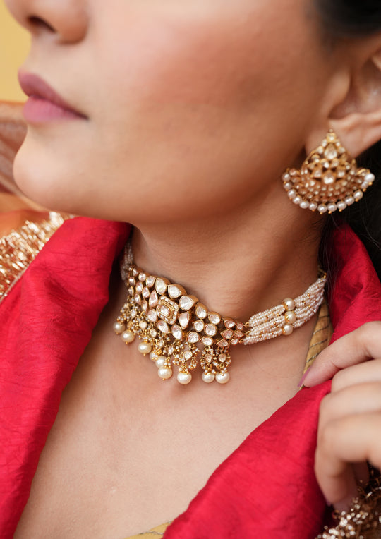 Sterling Silver Sohna Polki Choker