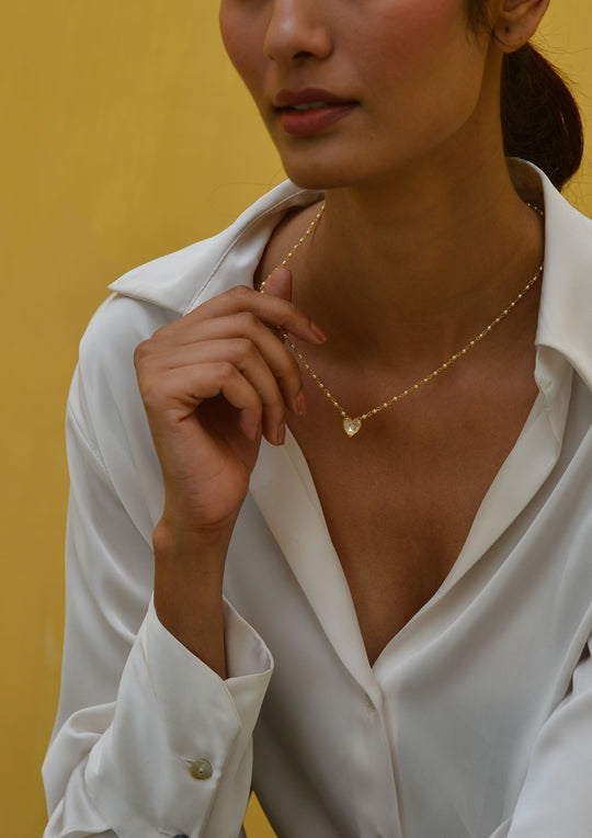 Sterling Silver Heartbeat Necklace