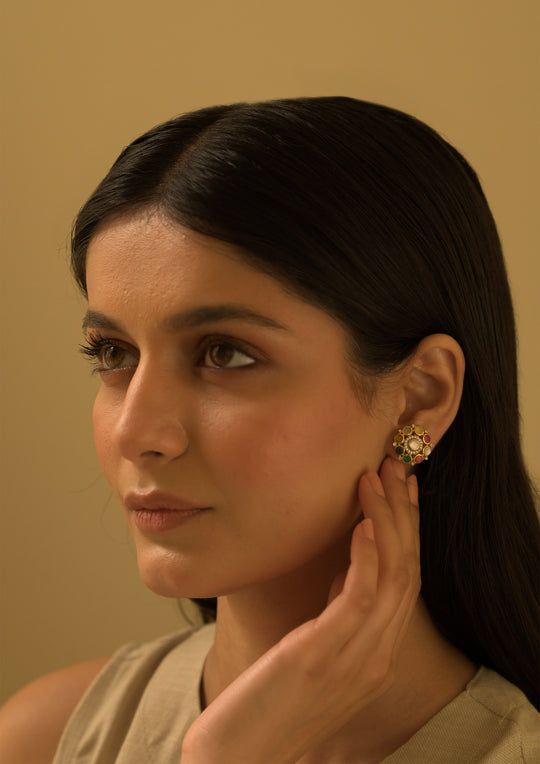 Sterling Silver Navranga Stud Earrings