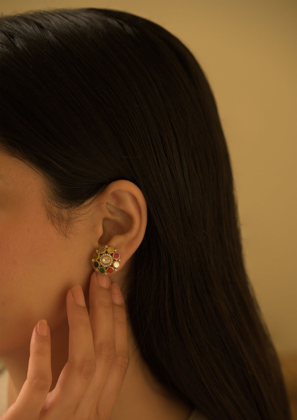 Sterling Silver Navranga Stud Earrings