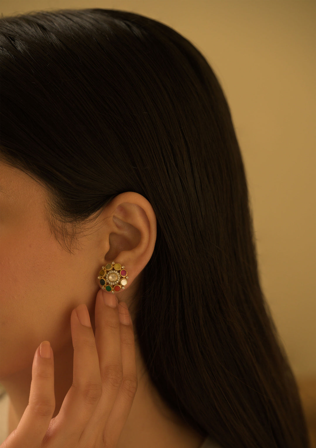 Sterling Silver Navranga Stud Earrings