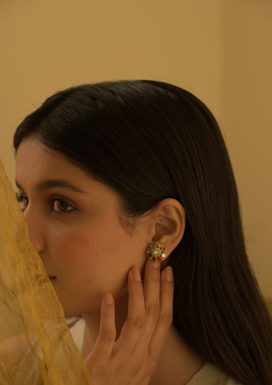 Sterling Silver Navranga Stud Earrings