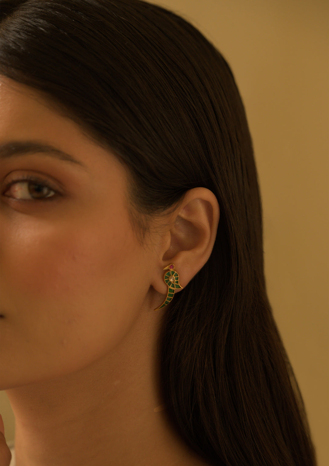 Sterling Silver Green Kokum Earrings
