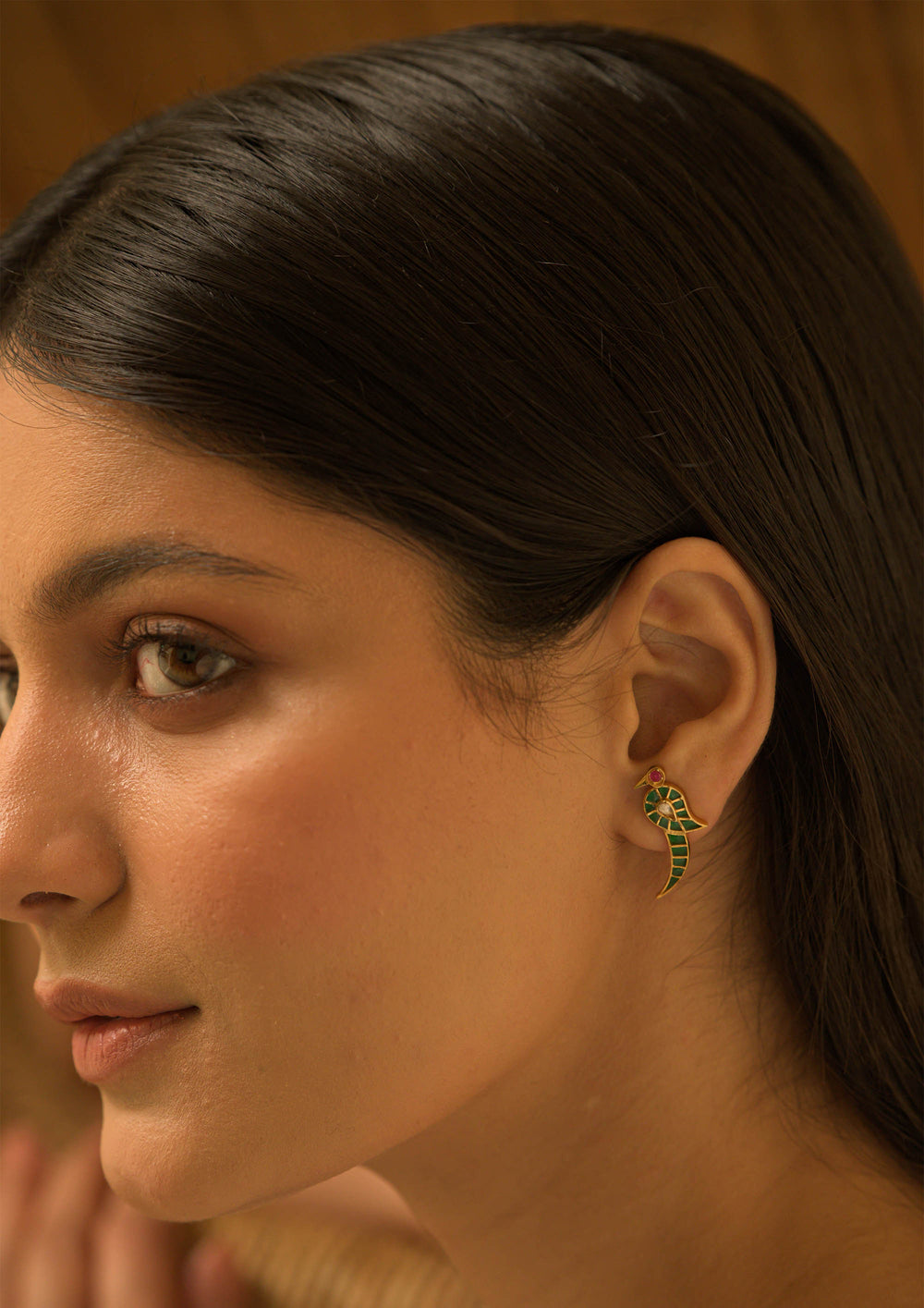 Sterling Silver Green Kokum Earrings