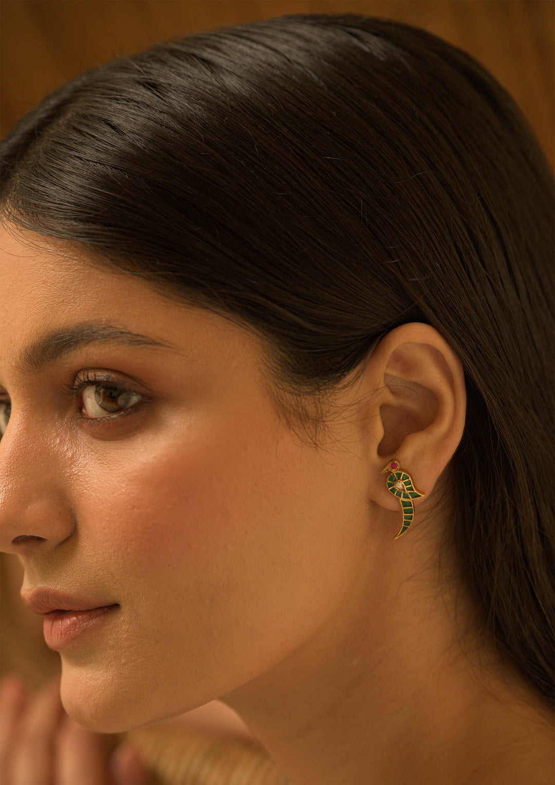 Sterling Silver Green Kokum Earrings