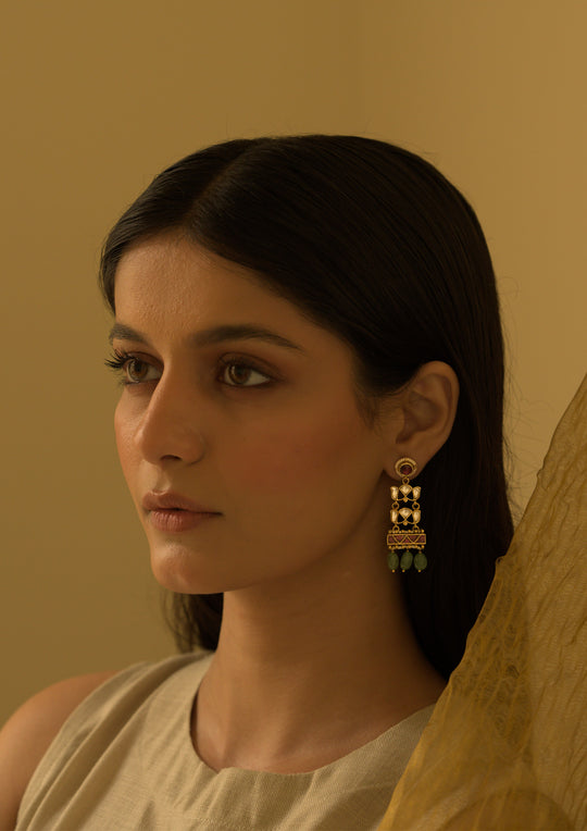 Tarini Multicolored Kundan Earrings