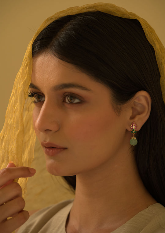 Sterling Silver Multicolored Bagiya Earrings