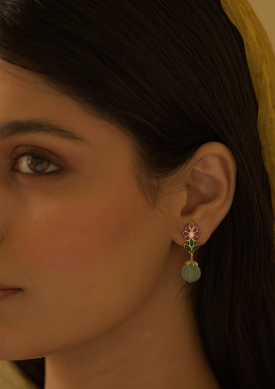 Sterling Silver Multicolored Bagiya Earrings