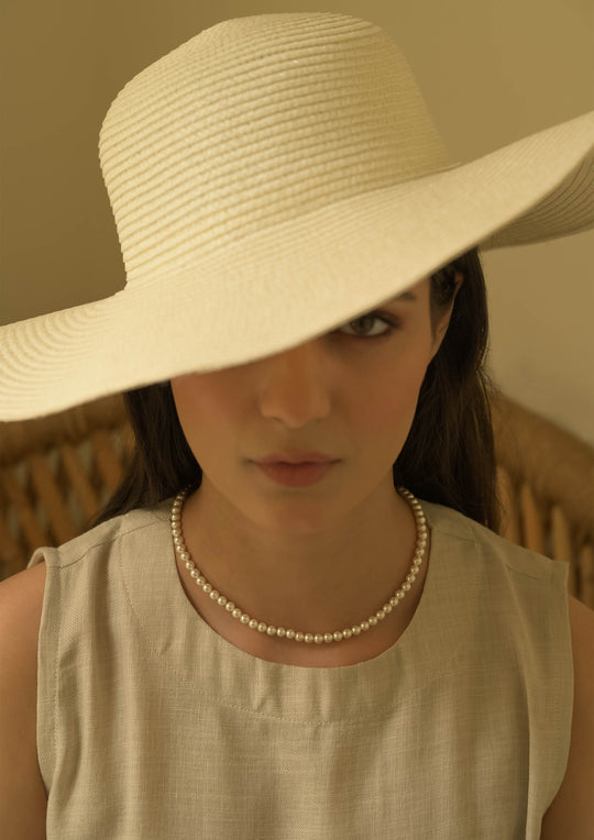 Bella Single Line Pearl Necklace