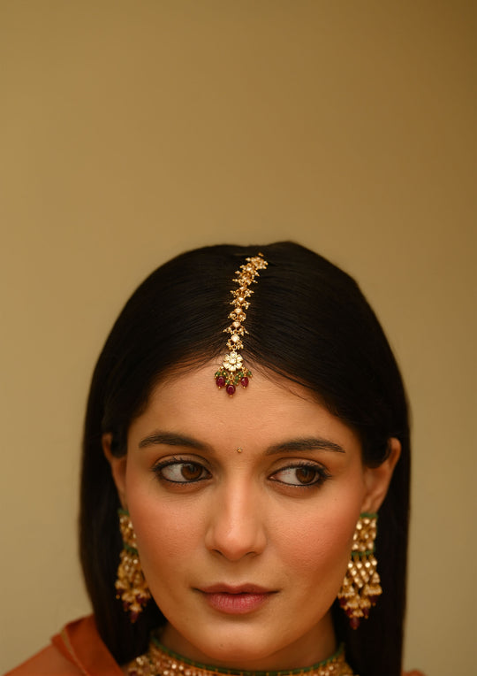 Sterling Silver Phulwaari Maangtika