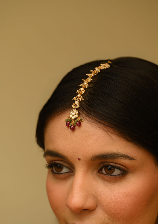 Sterling Silver Phulwaari Maangtika