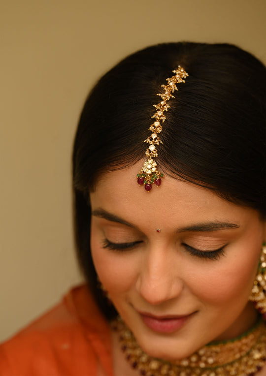 Sterling Silver Phulwaari Maangtika