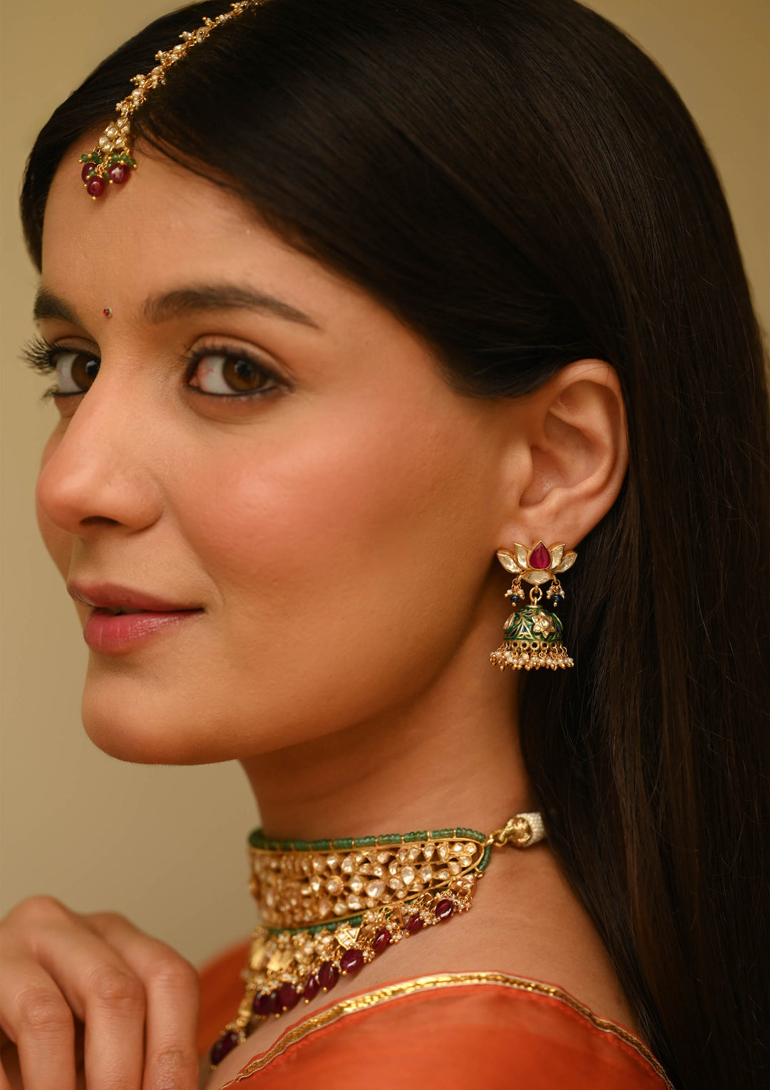 Sterling Silver Padmakunja Jhumka Earrings