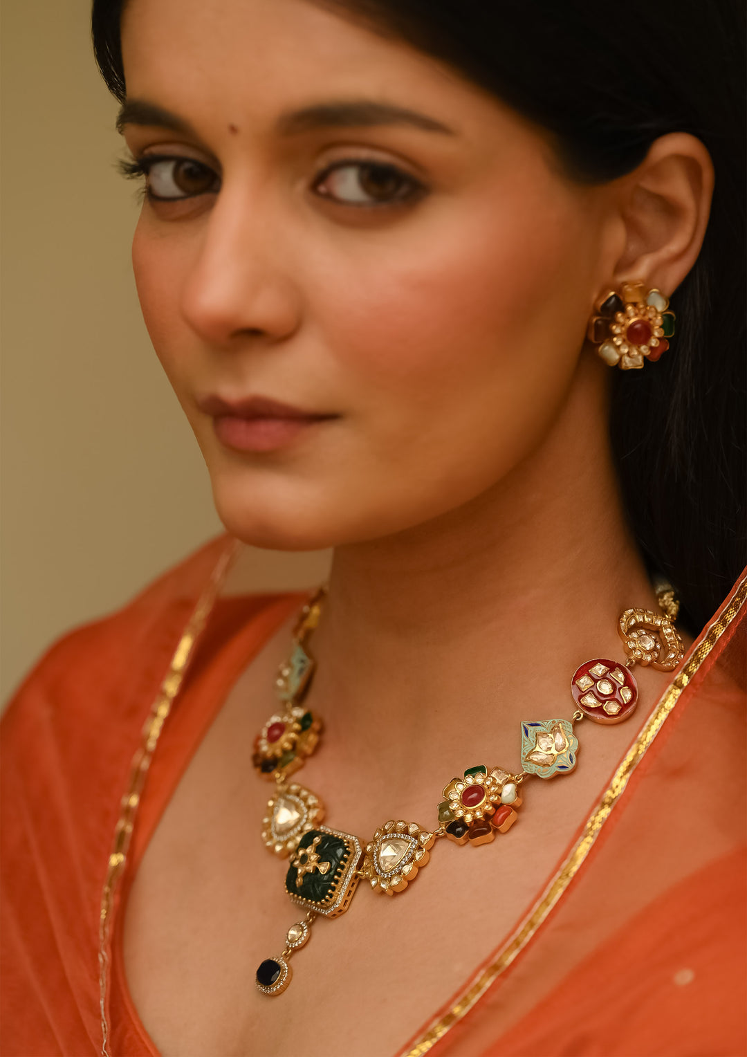 Sterling Silver Navrasa Necklace