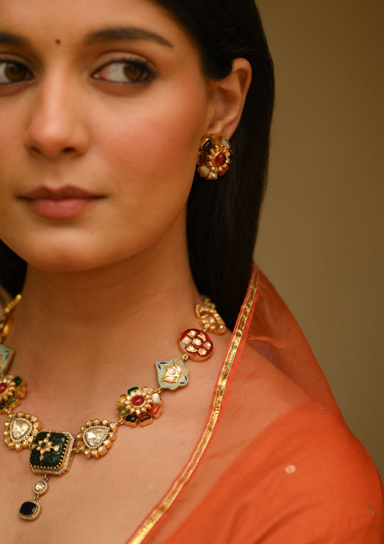 Sterling Silver Navrasa Necklace