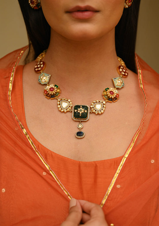 Sterling Silver Navrasa Necklace