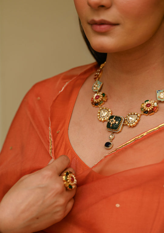 Sterling Silver Navrasa Necklace