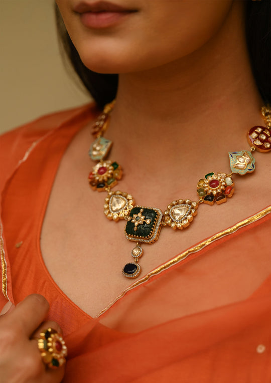 Sterling Silver Navrasa Necklace