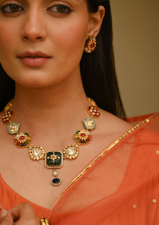Sterling Silver Navrasa Necklace