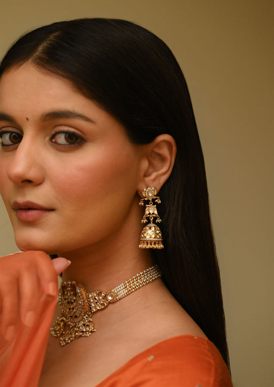 Sterling Silver Padmaveda Jhumka