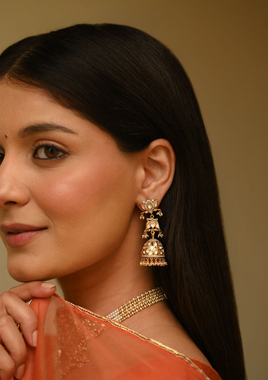 Sterling Silver Padmaveda Jhumka
