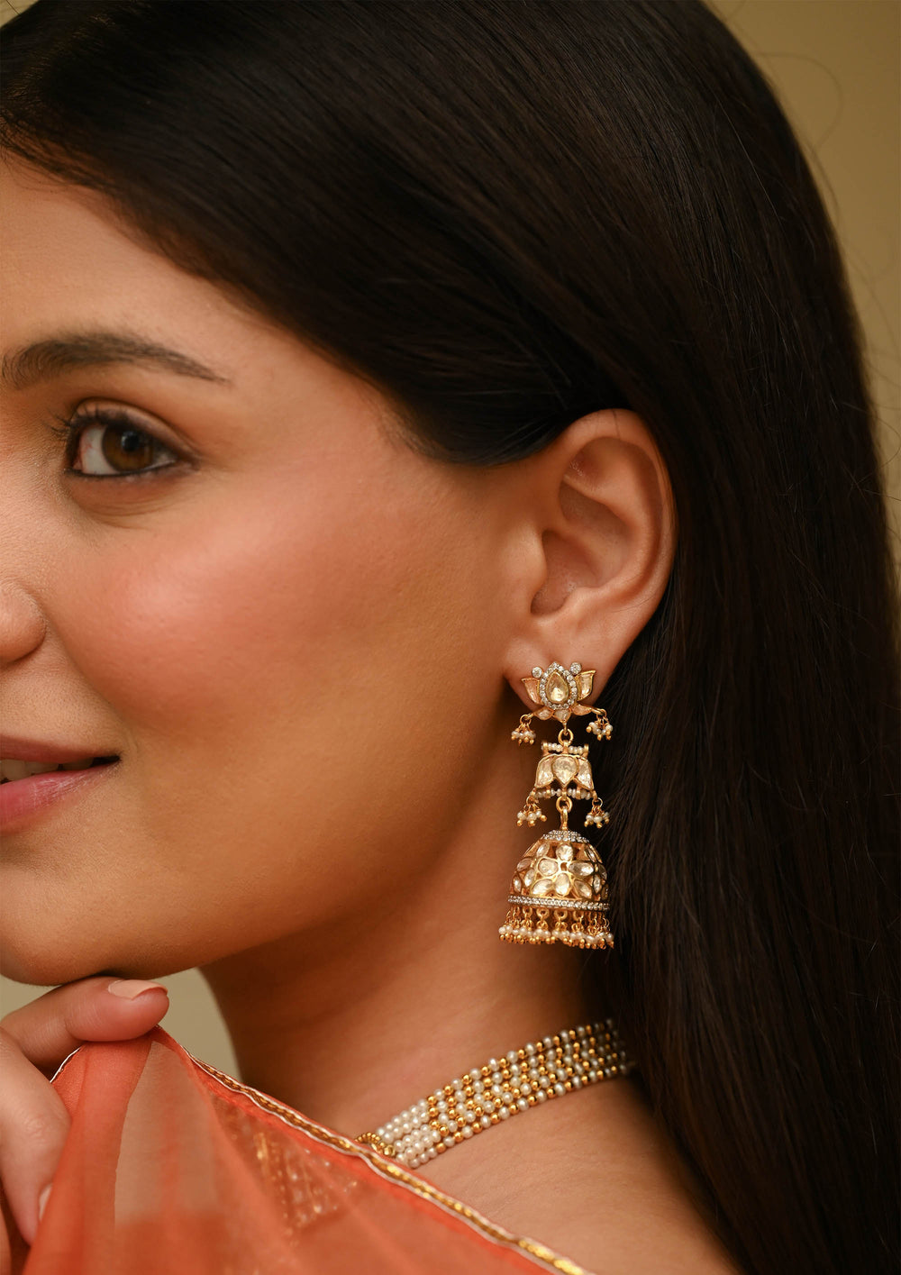 Sterling Silver Padmaveda Jhumka